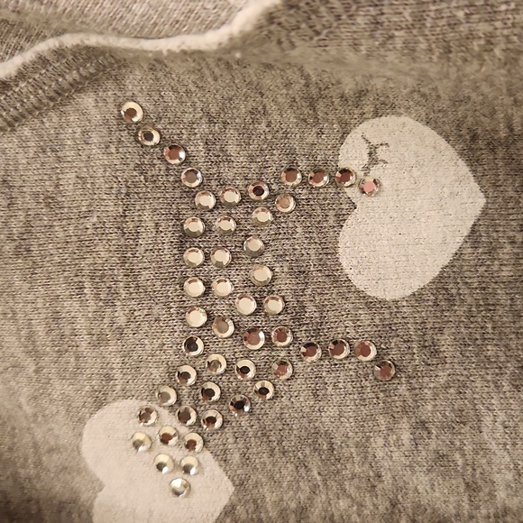 NWOT PINK Victoria's Secret Gray Heart Hoodie - Picture 2 of 5